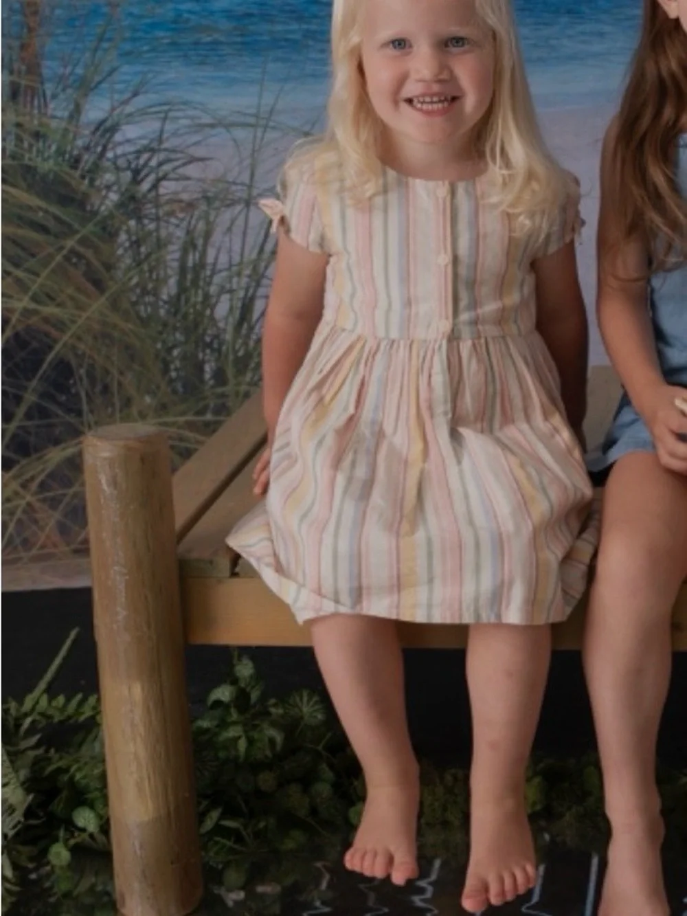 OshKosh B'gosh Striped Dress with Bow Detail